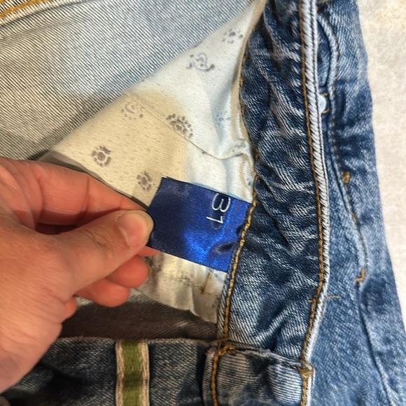 Anthropologie Pilcro Boyfriend Crop Jeans 31 Ankle Ripped Destroyed - Picture 4 of 8